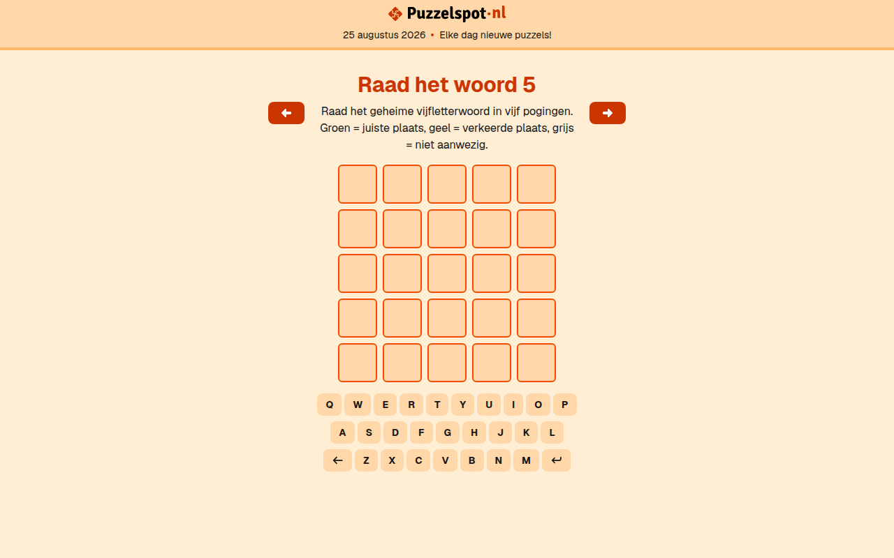 Screenshot van puzzelspot.nl
