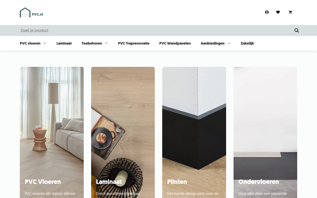 Screenshot van pvc.nl