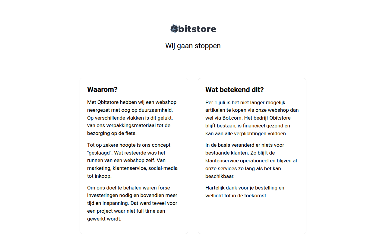 Screenshot van Qbitstore