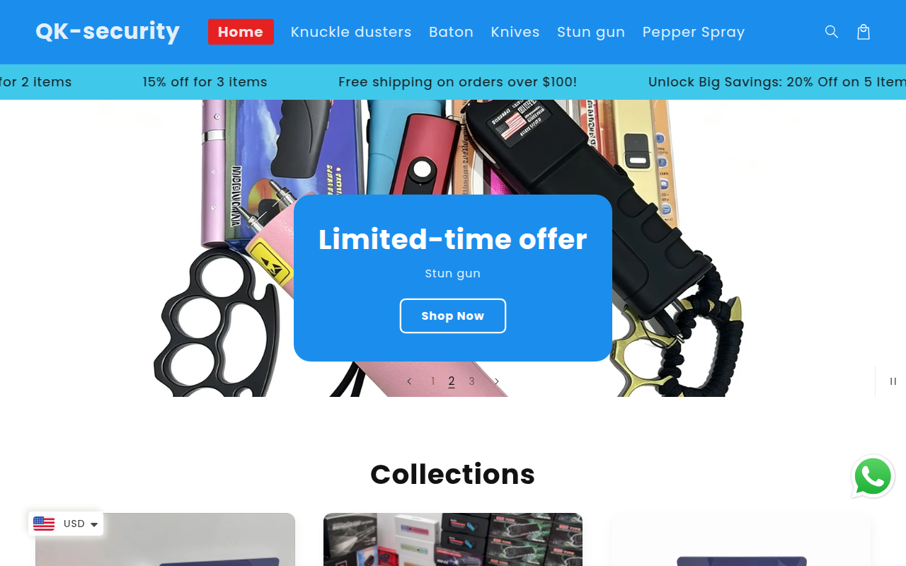 Screenshot van qk-security.com