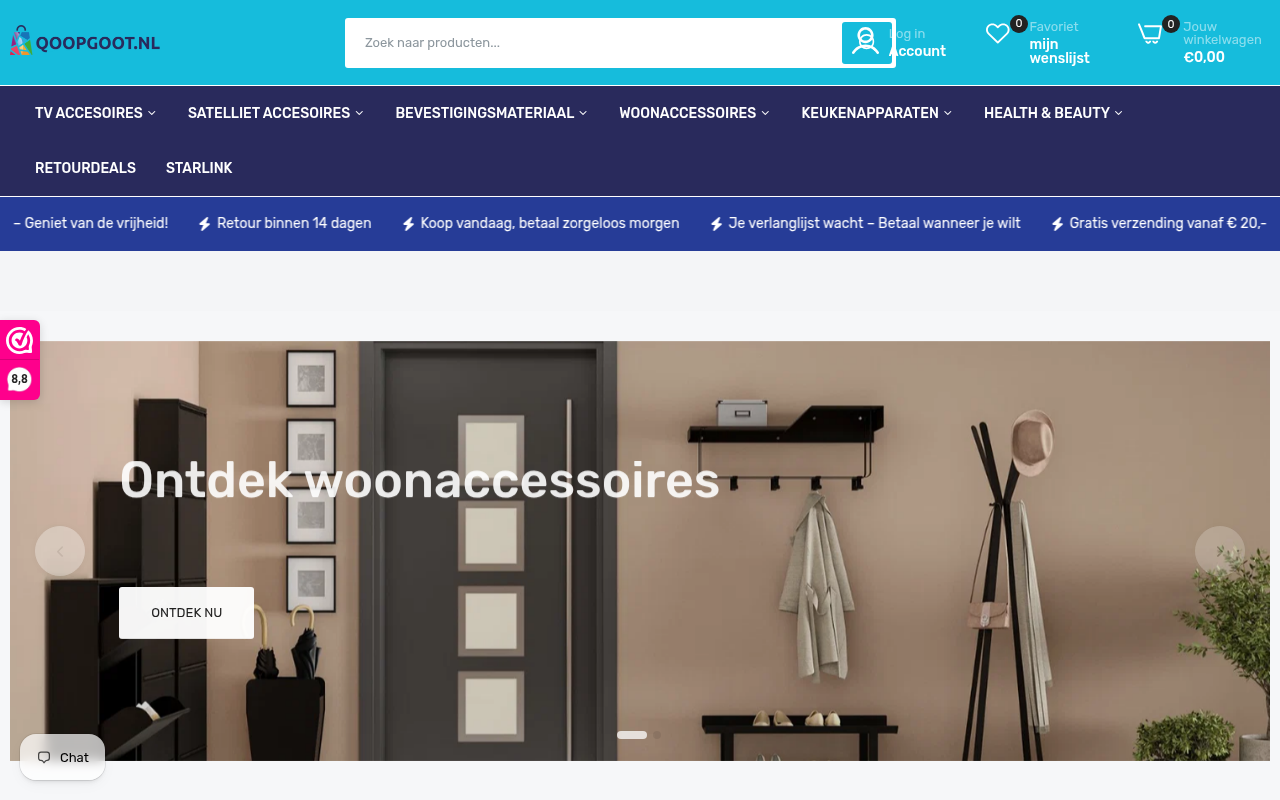 Screenshot van qoopgoot.nl
