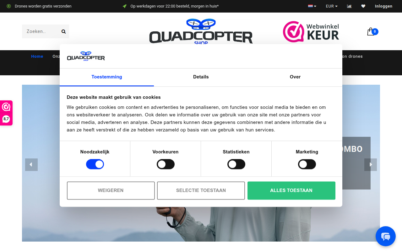 Screenshot van quadcopter-shop.nl