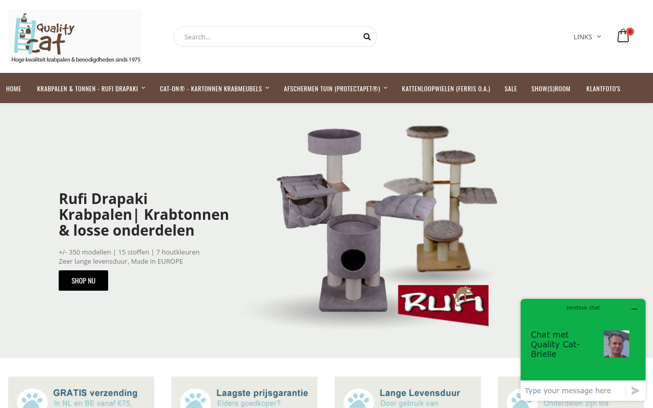 Screenshot van qualitycat-krabpalen.nl