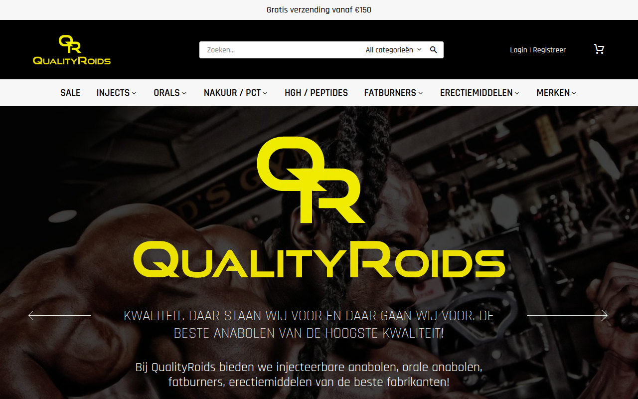 Screenshot van qualityroids.nl