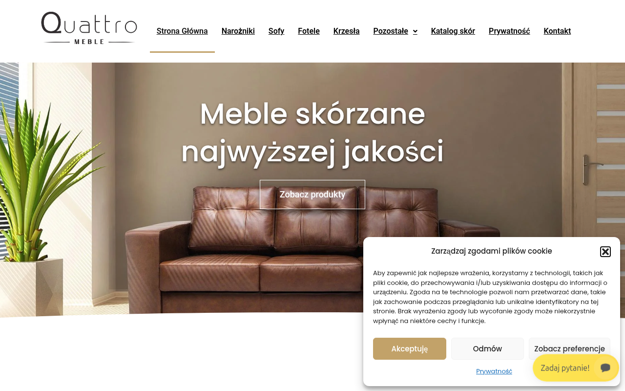 Screenshot van quattromeble.pl