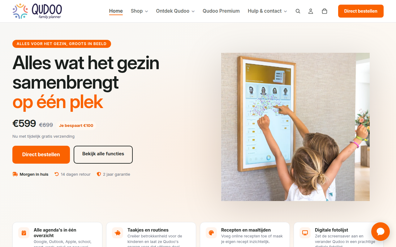 Screenshot van qudoo.nl