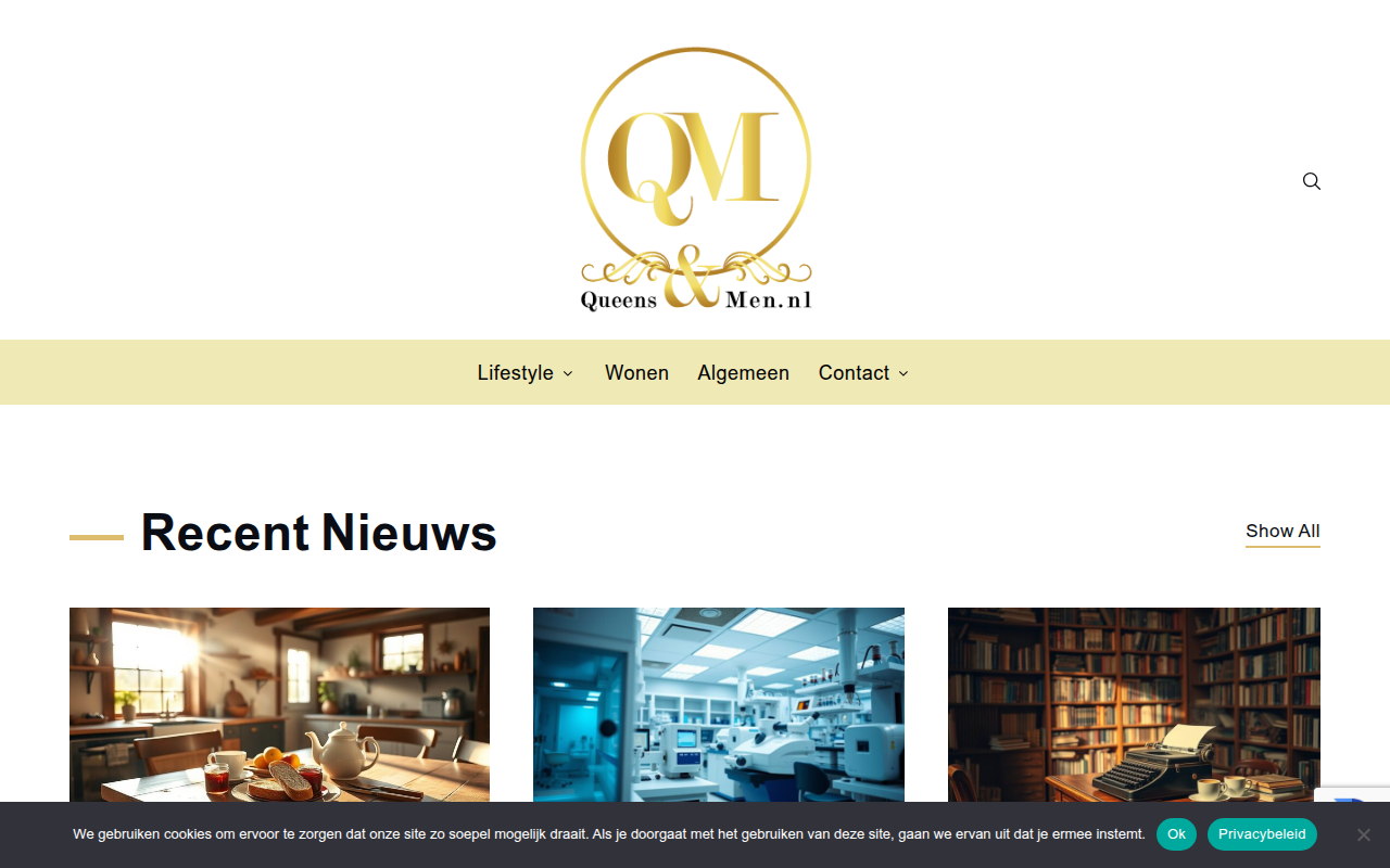 Screenshot van queensandmen.nl