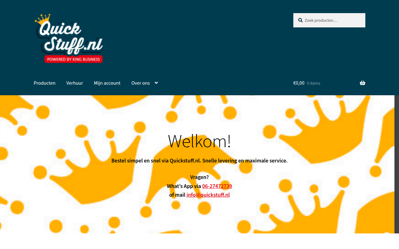 Screenshot van quickstuff.nl