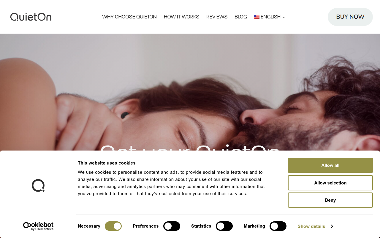 Screenshot van quieton.com