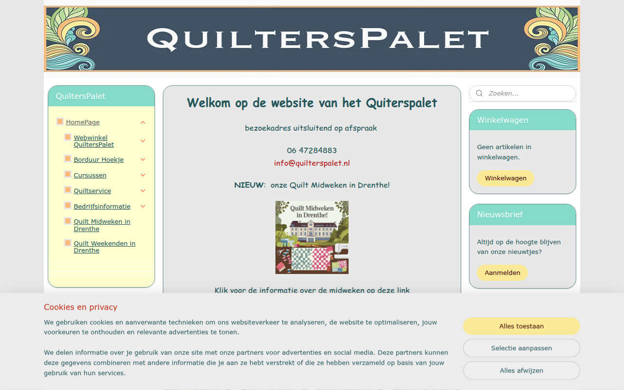 Screenshot van Quilterspalet