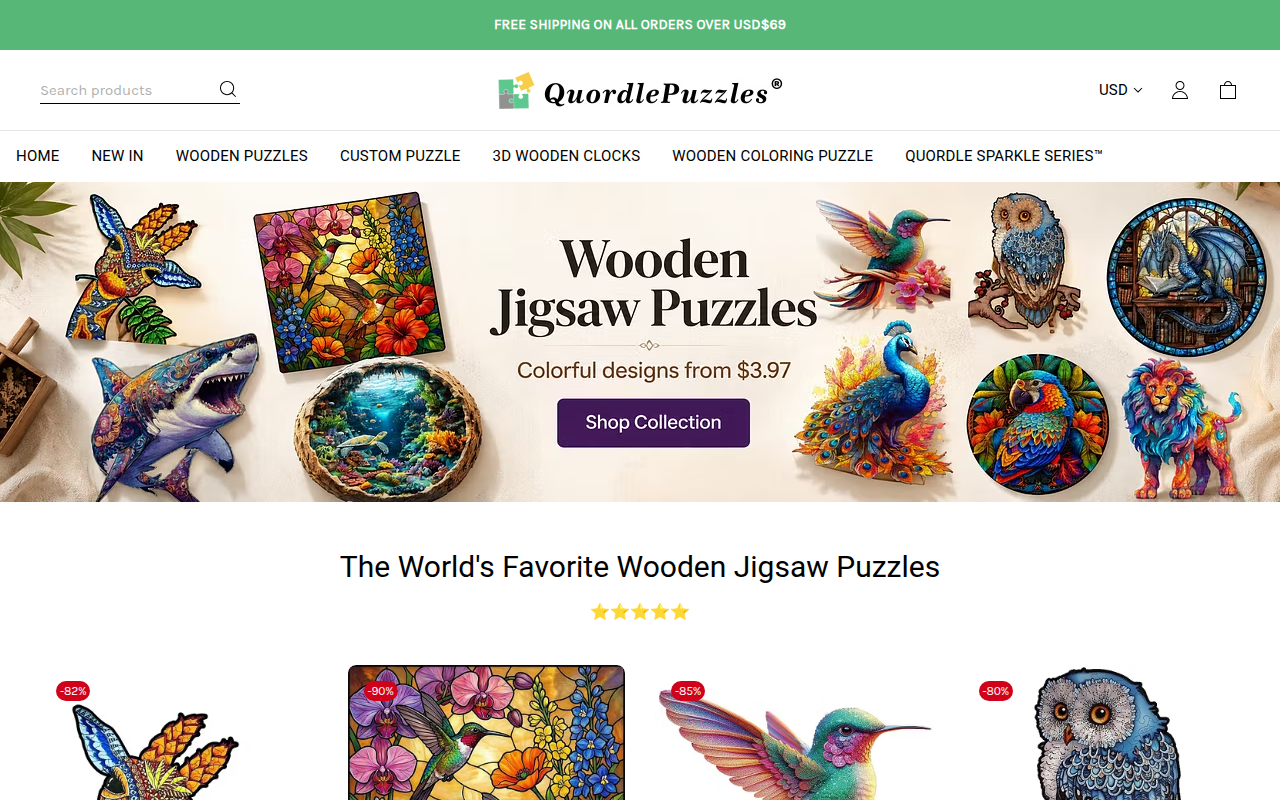 Screenshot van quordlepuzzles.com