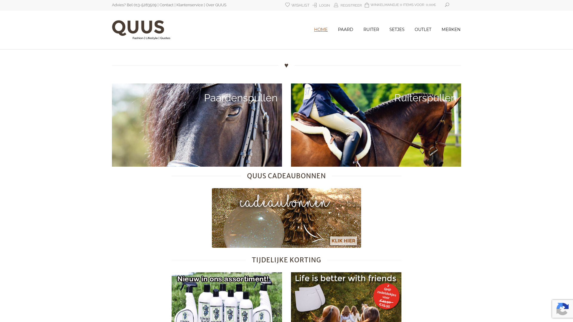 Screenshot van quus.nl