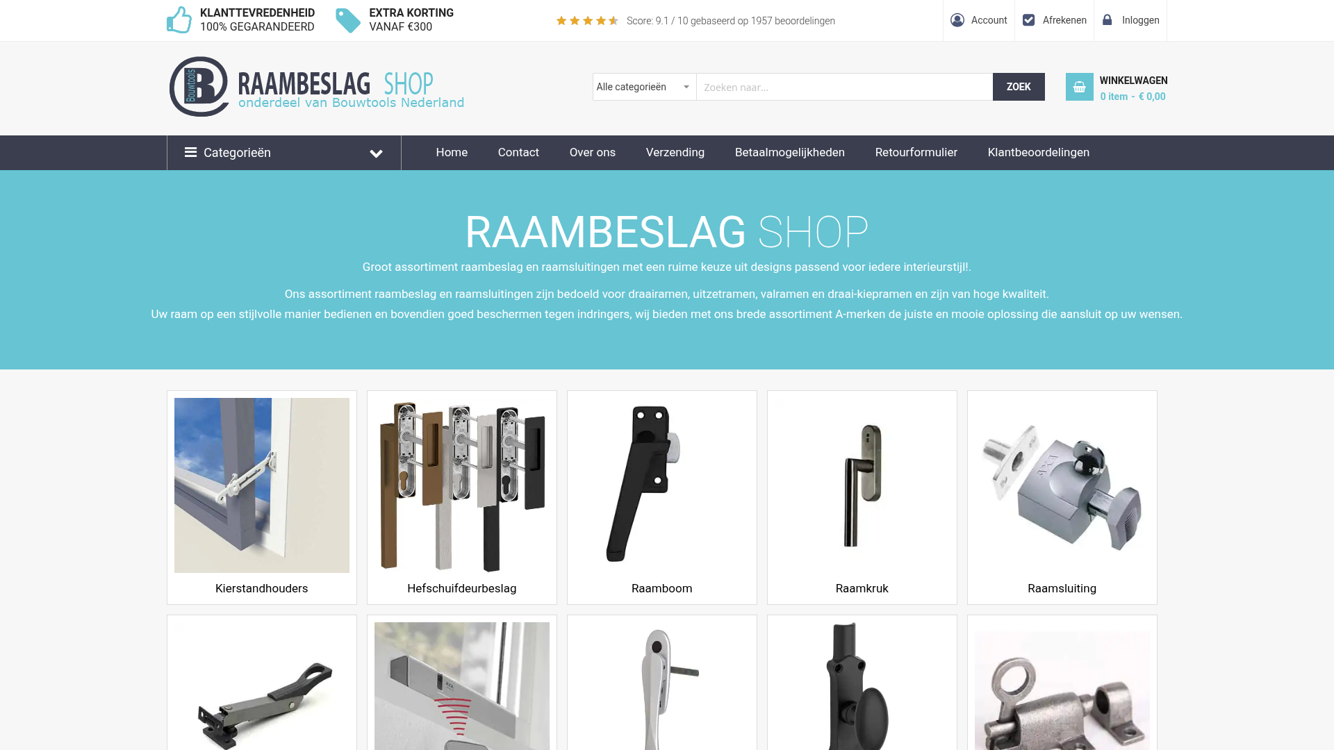 Screenshot van raambeslag.nl