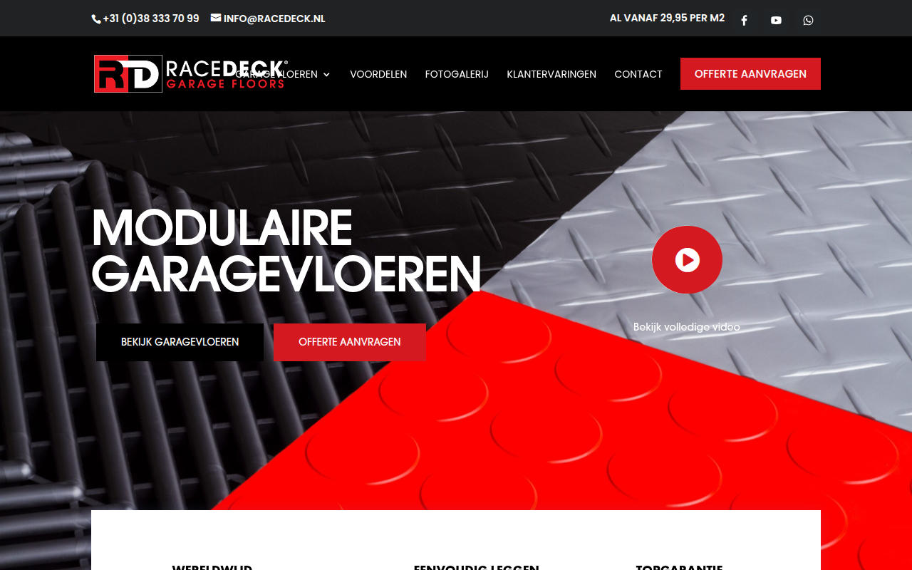 Screenshot van racedeck.nl