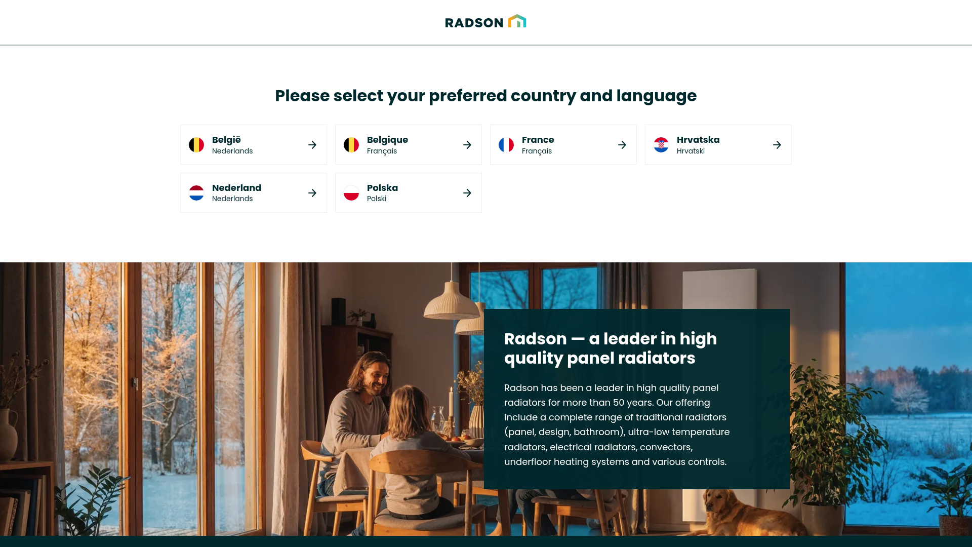 Screenshot van radson.com