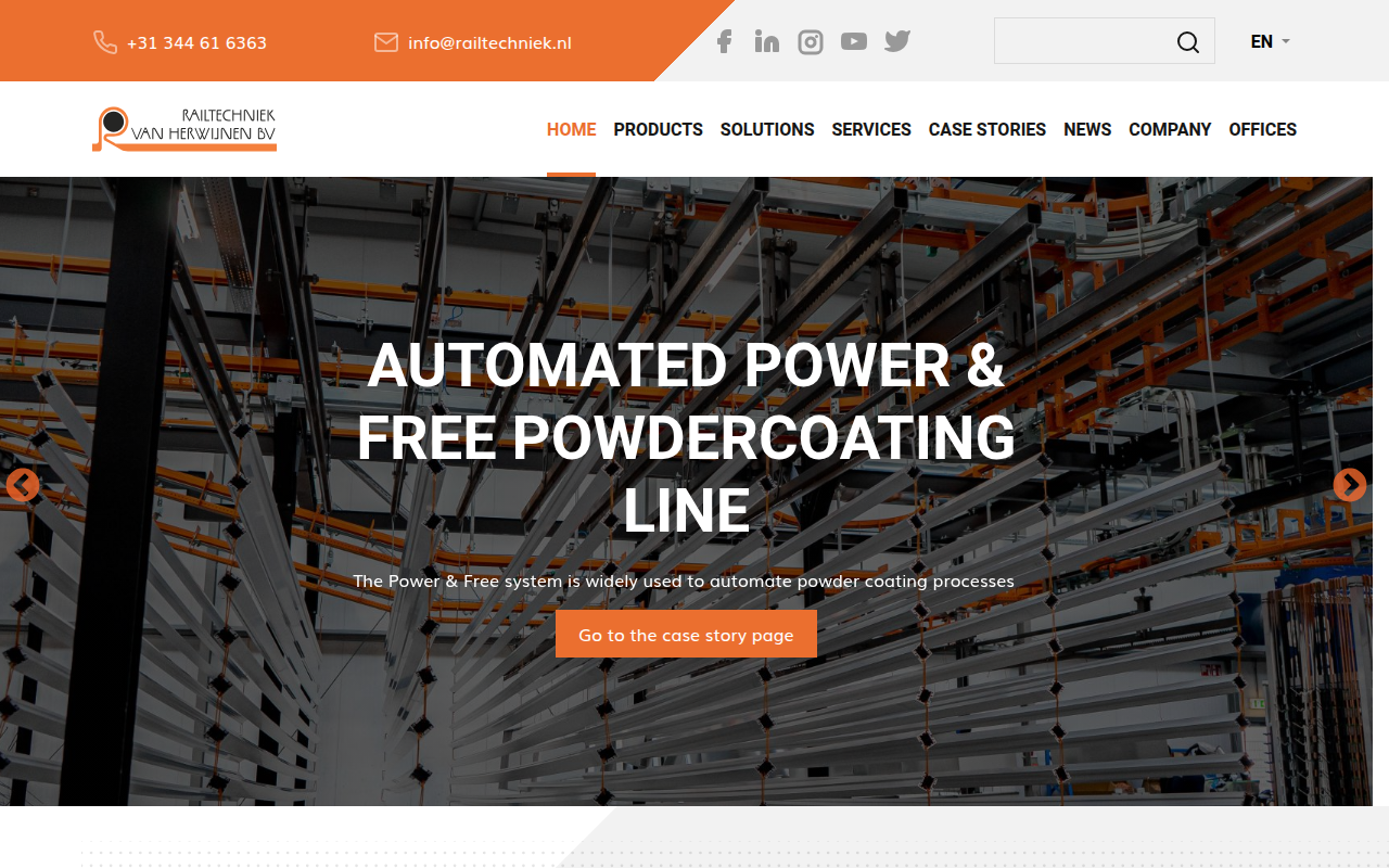 Screenshot van railtechniek.com