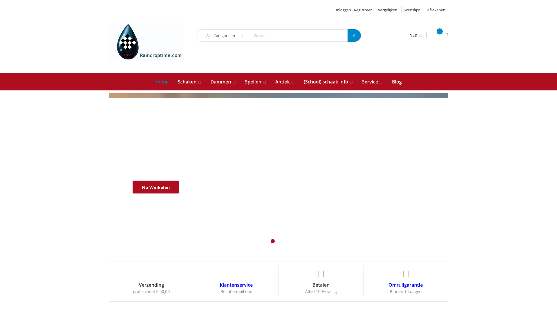 Screenshot van raindroptime.com