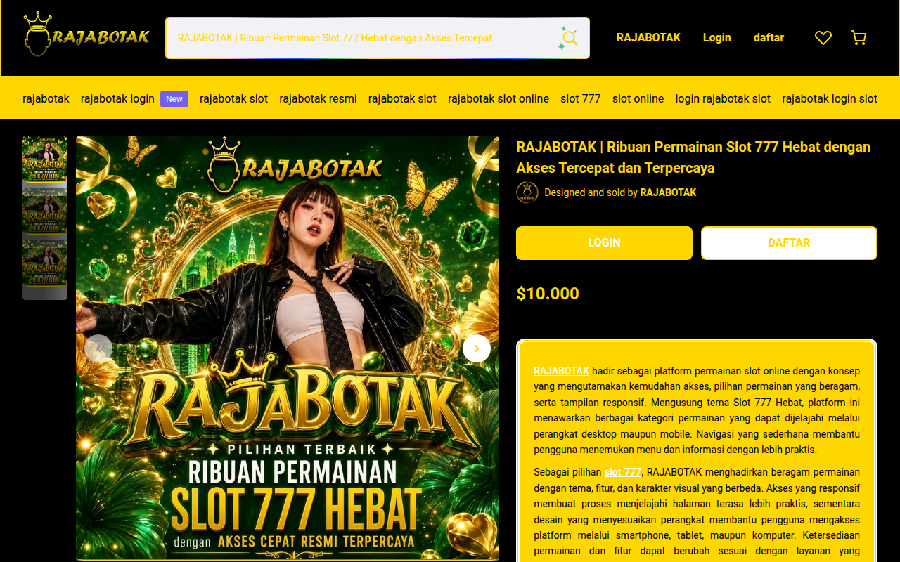 Screenshot van rajabotak777hebat.com