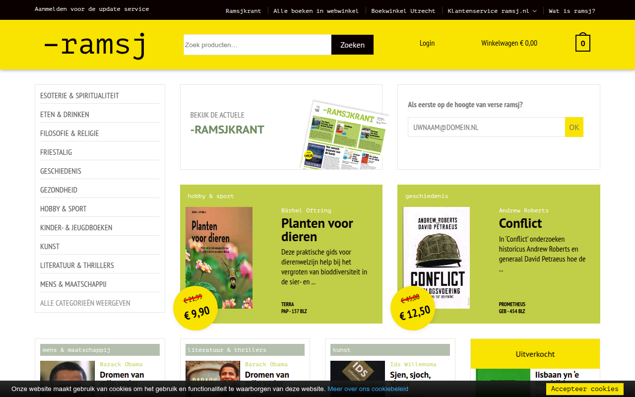 Screenshot van ramsj.nl