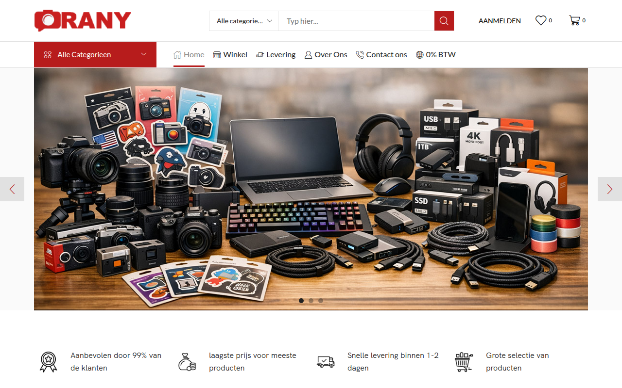 Screenshot van rany.nl