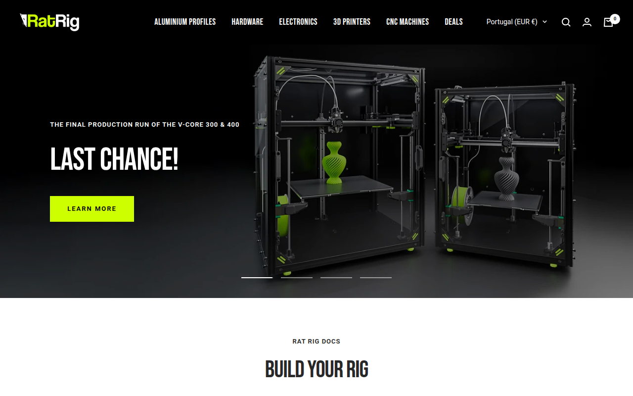 Screenshot van ratrig.com