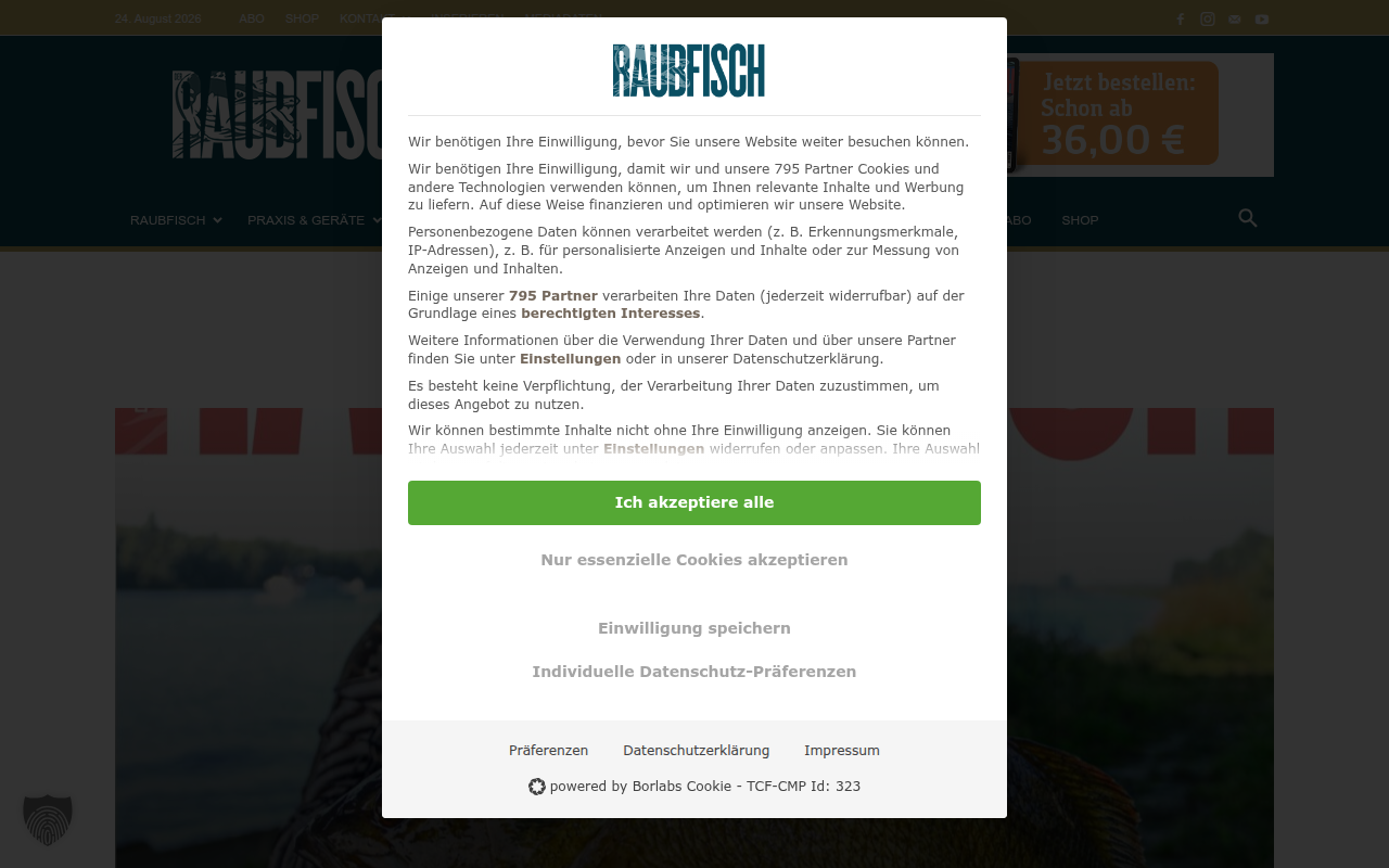 Screenshot van raubfisch.de