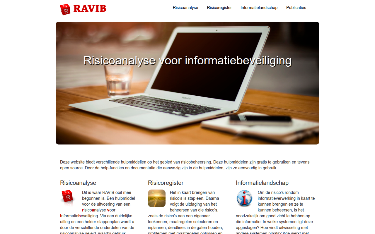 Screenshot van ravib.nl