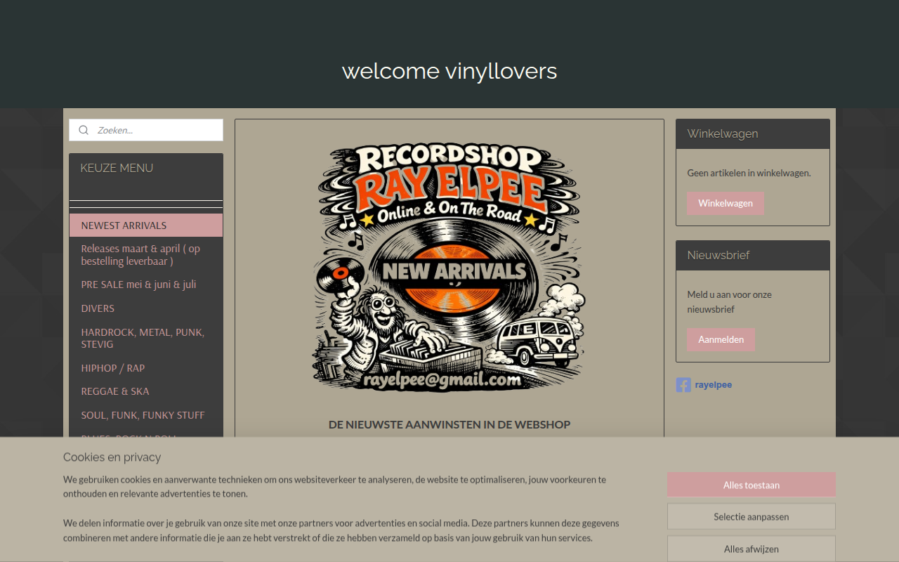 Screenshot van ray-lp.nl