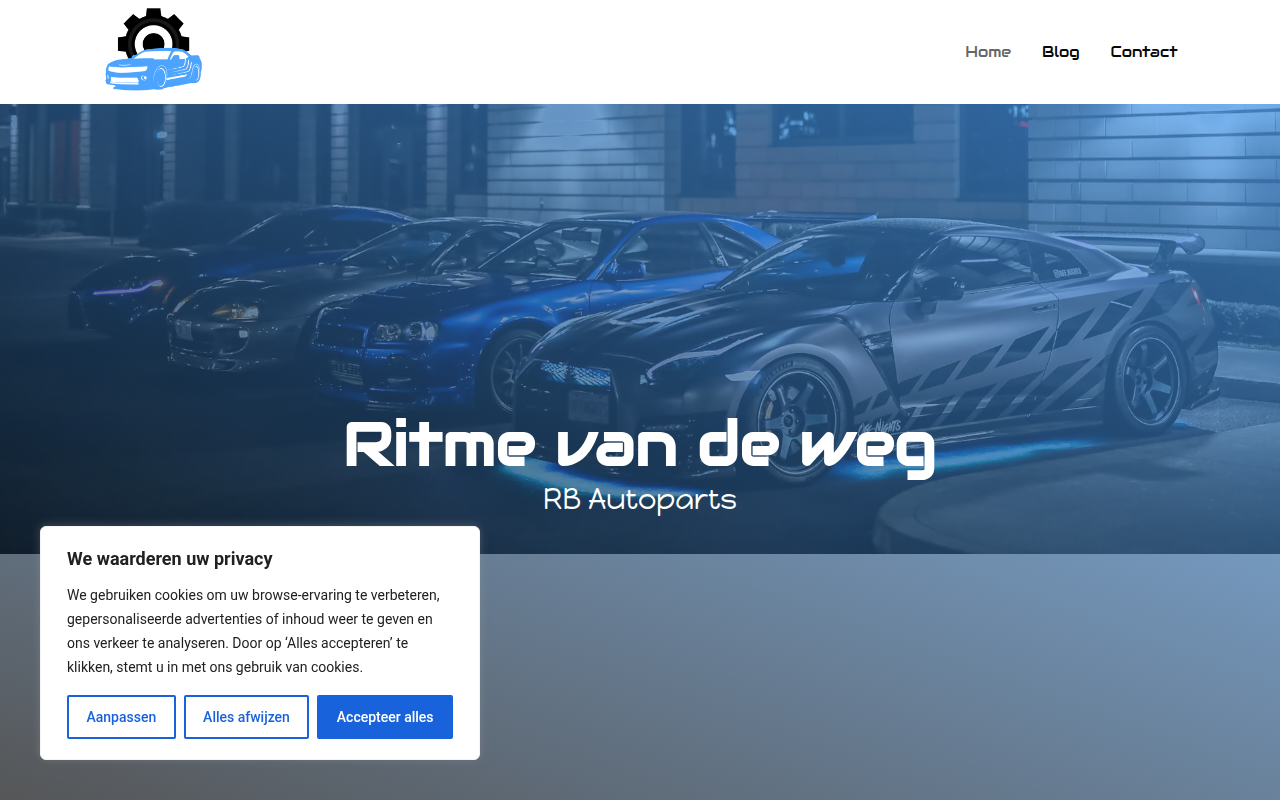 Screenshot van rbautoparts.nl