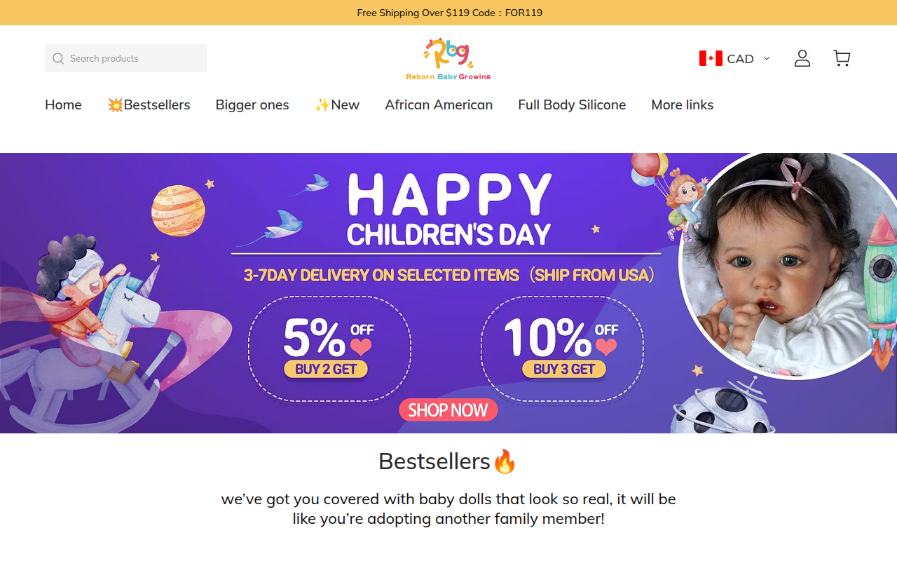 Screenshot van rbgdoll.com