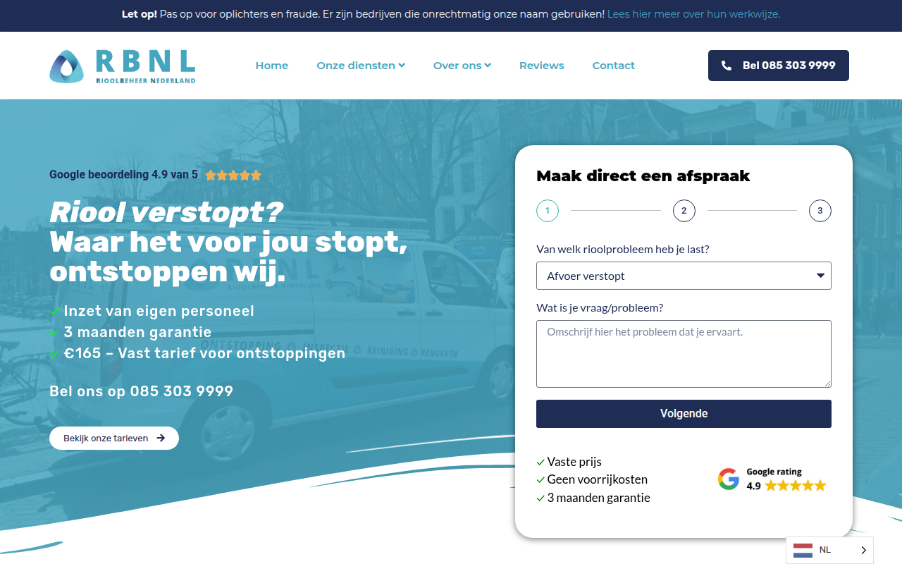 Screenshot van rbnl.nl