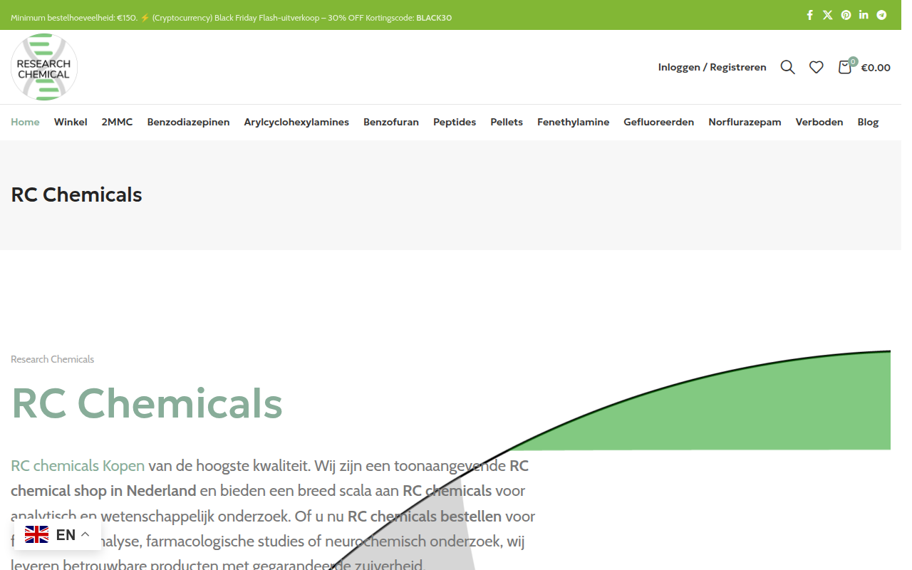 Screenshot van rcchemicals.net
