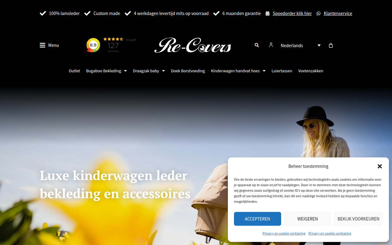 Screenshot van re-covers.nl