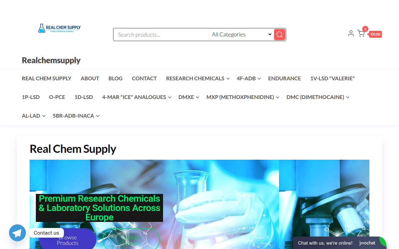 Screenshot van realchemsupply.com
