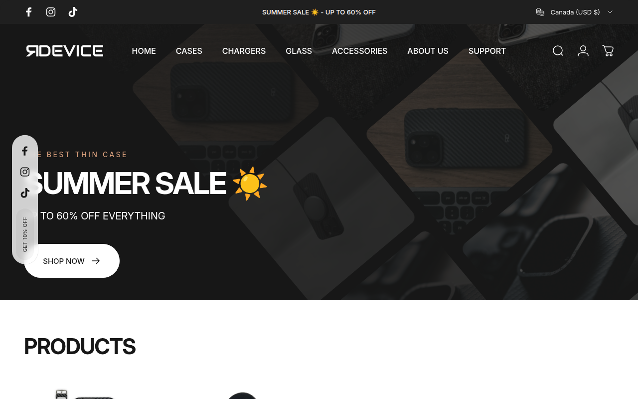 Screenshot van reborndevice.com