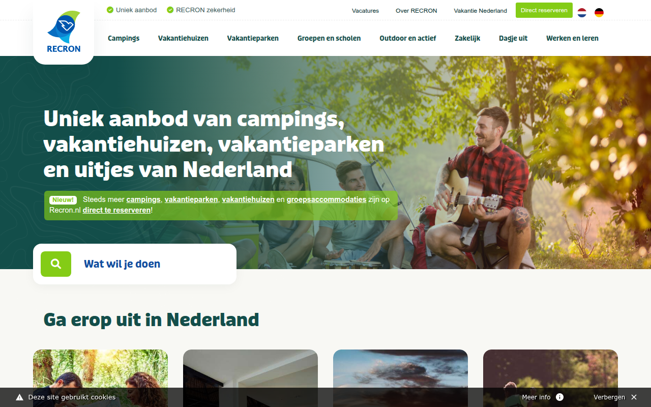 Screenshot van recron.nl