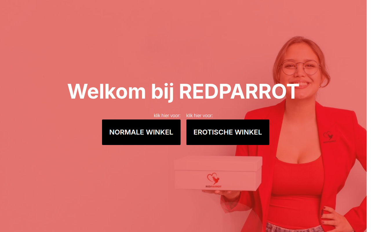 Screenshot van redparrot.nl