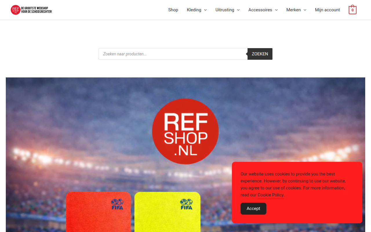 Screenshot van refshop.nl
