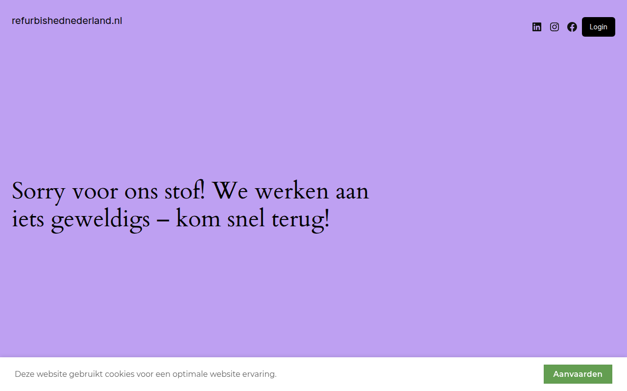 Screenshot van refurbishednederland.nl