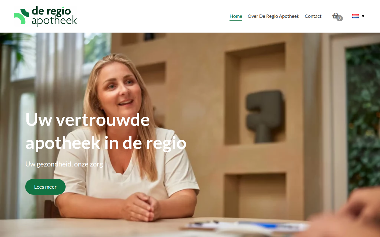 Screenshot van regioapotheek.nl