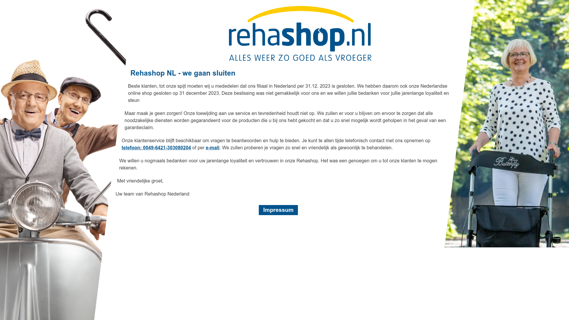 Screenshot van rehashop.nl