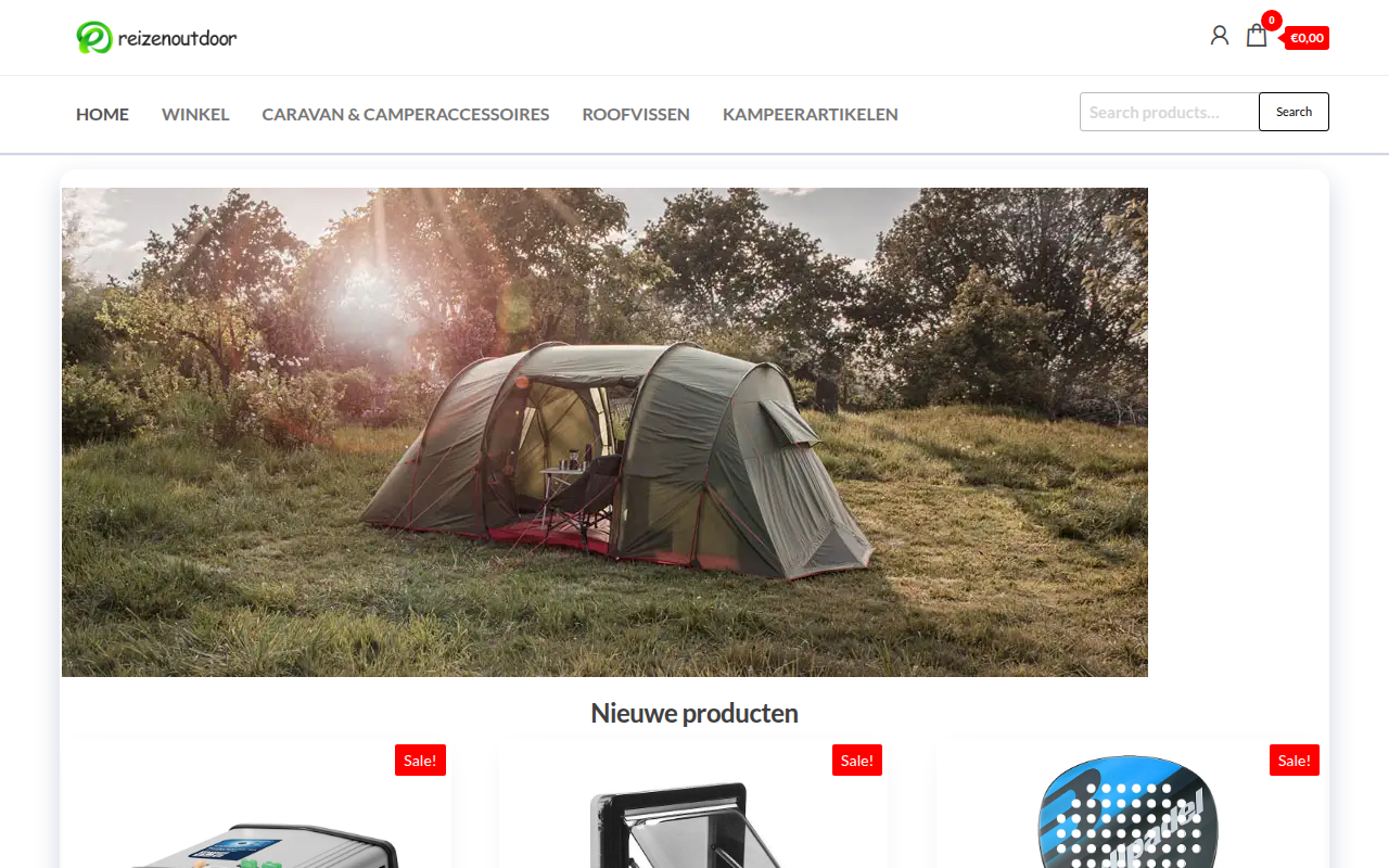 Screenshot van reizenoutdoor.com