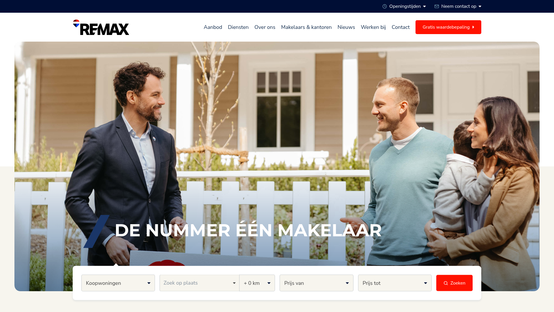 Screenshot van remax.nl