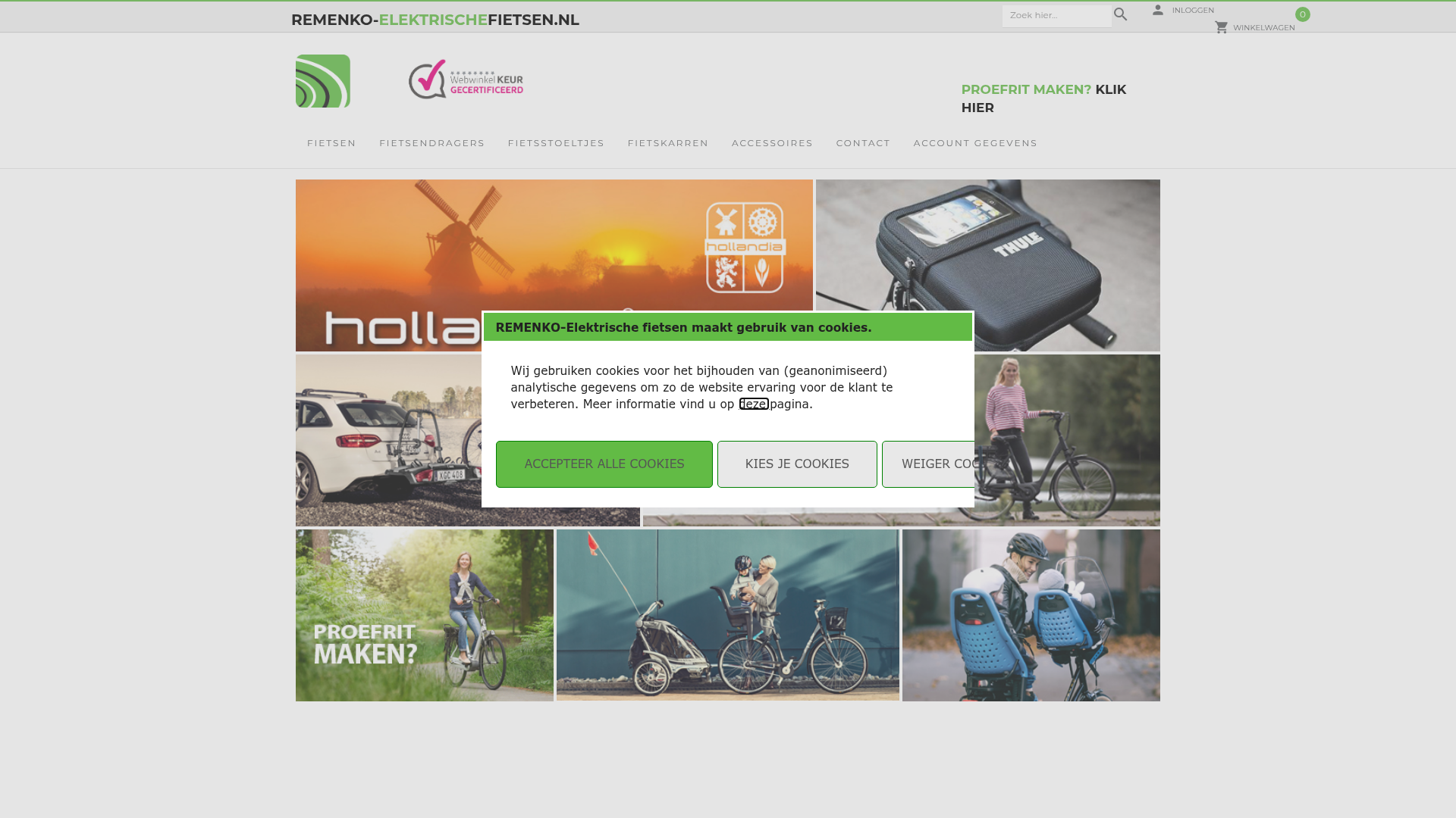 Screenshot van remenko-elektrischefietsen.nl