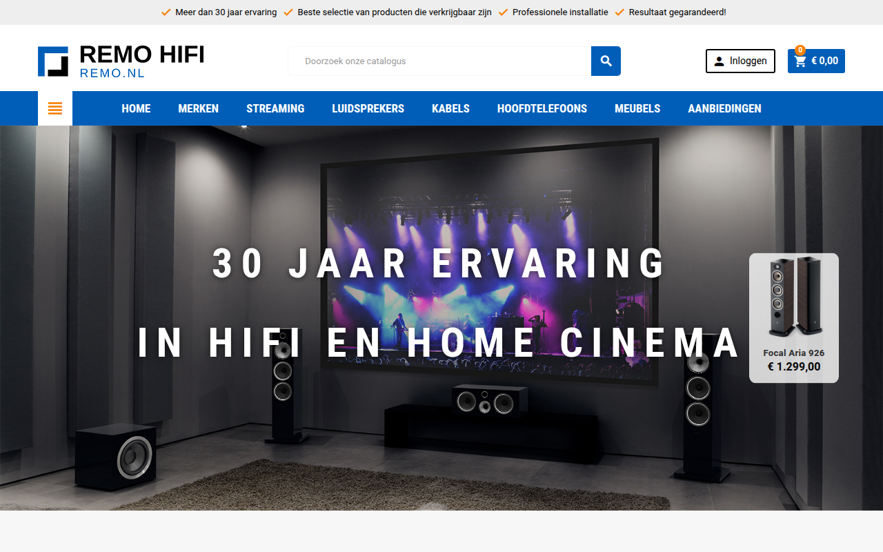 Screenshot van remo.nl