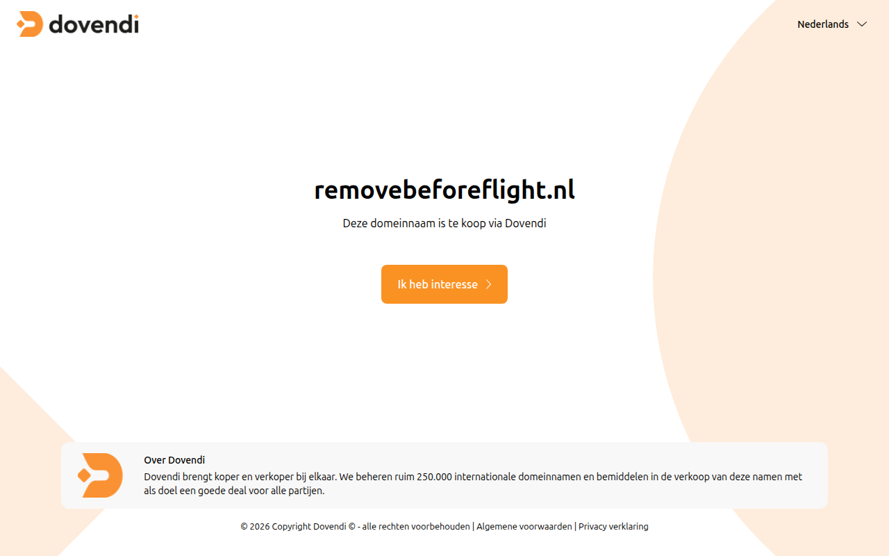 Screenshot van removebeforeflight.nl