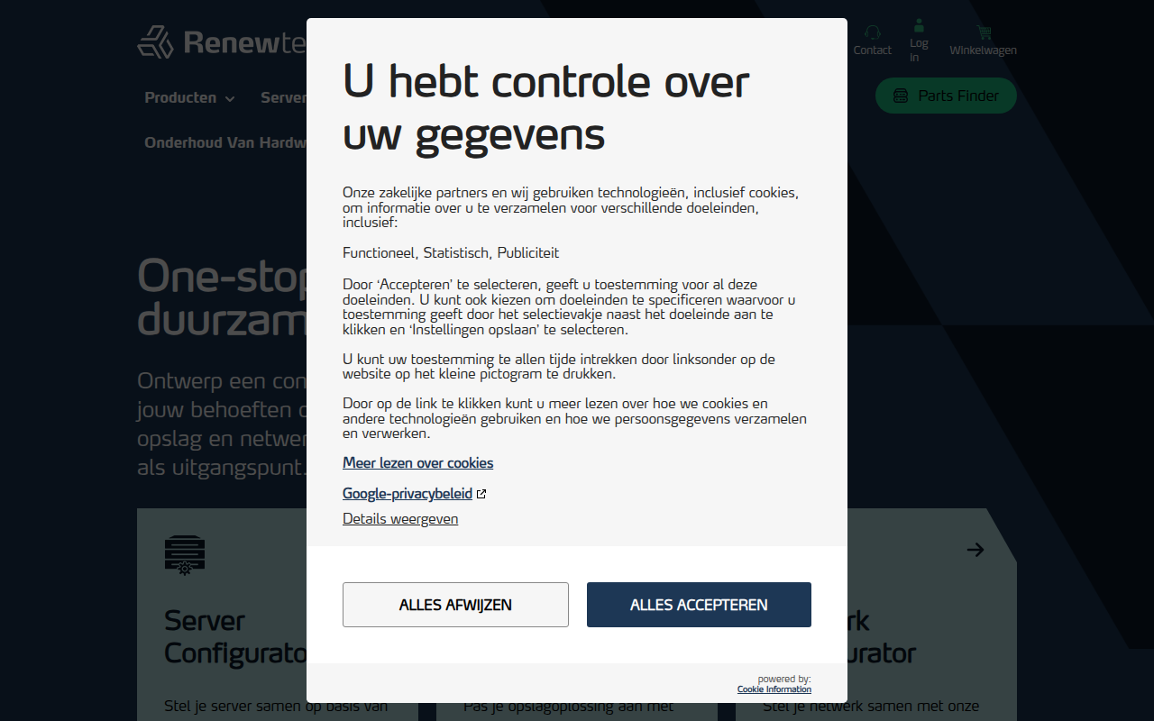 Screenshot van renewtech.nl