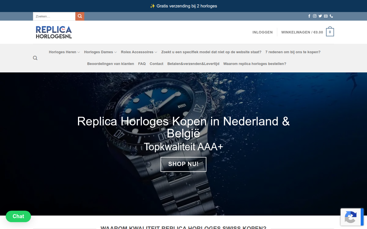 Screenshot van replicahorlogesnl.com