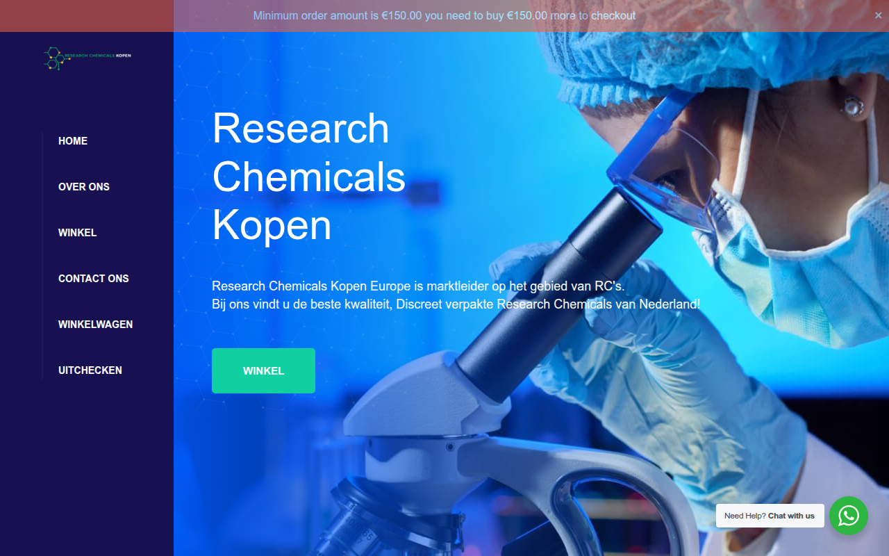Screenshot van researchchemicalskopen.com