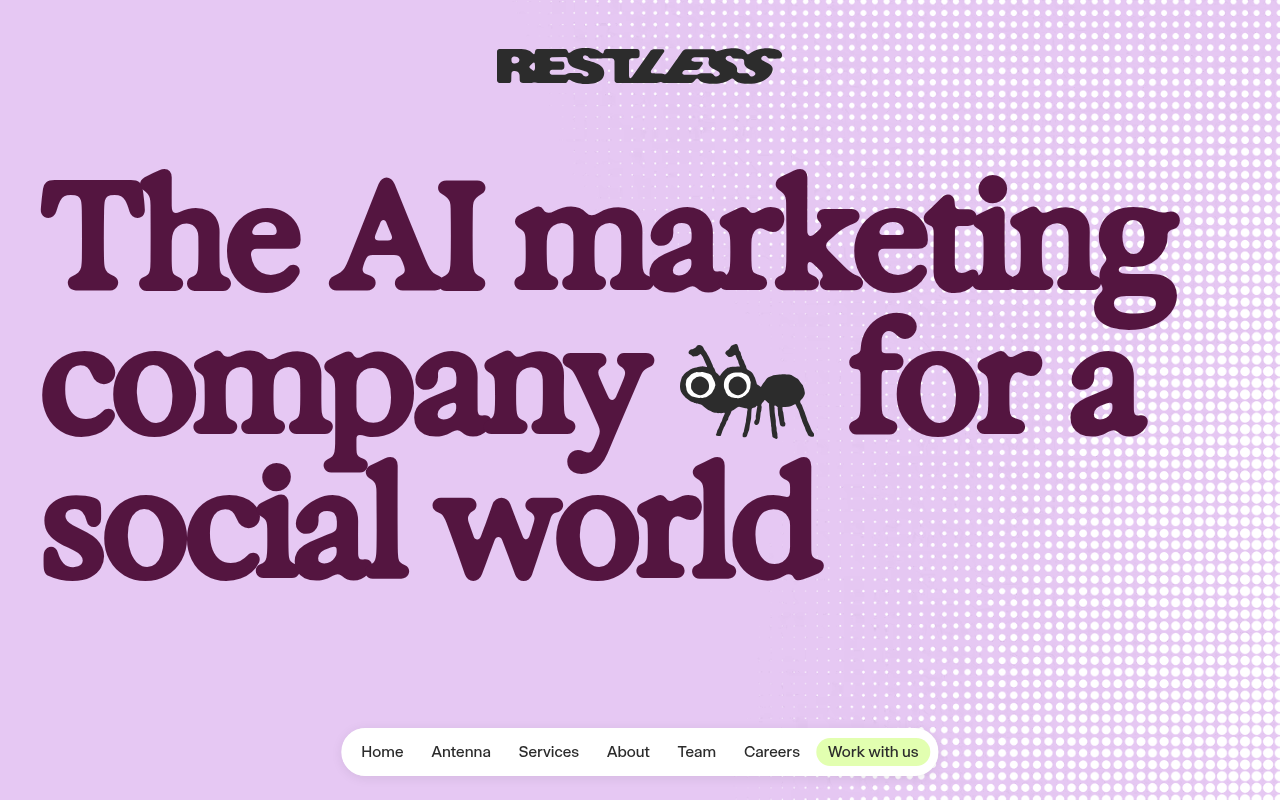 Screenshot van restless.co